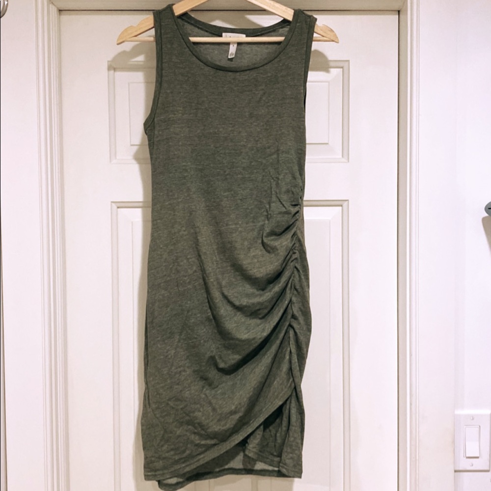 Green touched dress